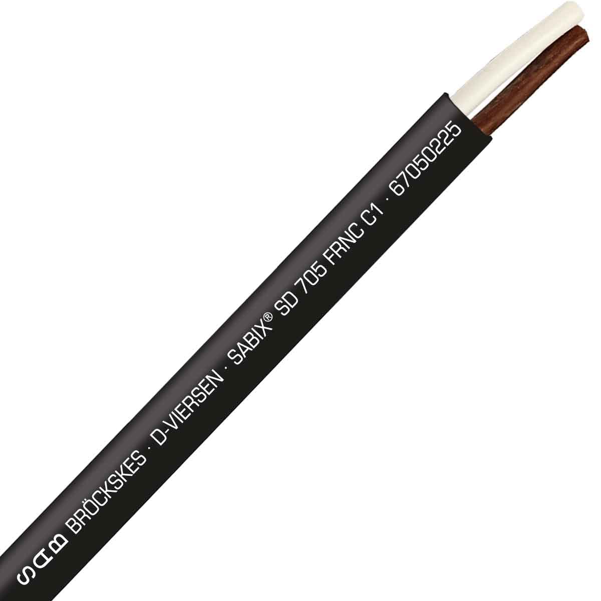 SAB 67050225 SABIX SD 705 FRNC C1 -24 AWG/2c, halogen-free flame retardant continuous flex data cable, CE, RoHS SAB 67050225 SABIX SD 705 FRNC C1 -24 AWG/2c, halogen-free flame retardant continuous flex data cable, CE, RoHS