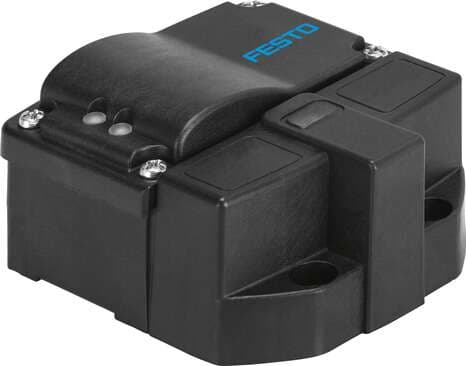 Festo 3568165 sensor box SRBG-C1-N-1-P-C2-C2 For electrical feedback and position monitoring of process valves actuated with pneumatic quarter turn actuators, inductive measuring principle. Design: Angular, Based on the standard: (* EN 60947-5-2, * VDI/VDE 3845), Autho Festo 3568165 sensor box SRBG-C1-N-1-P-C2-C2 For electrical feedback and position monitoring of process valves actuated with pneumatic quarter turn actuators, inductive measuring principle. Design: Angular, Based on the standard: (* EN 60947-5-2, * VDI/VDE 3845), Autho