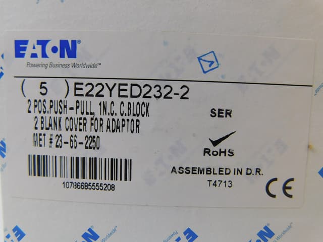 E22YED232-2 Part Image. Manufactured by Eaton.