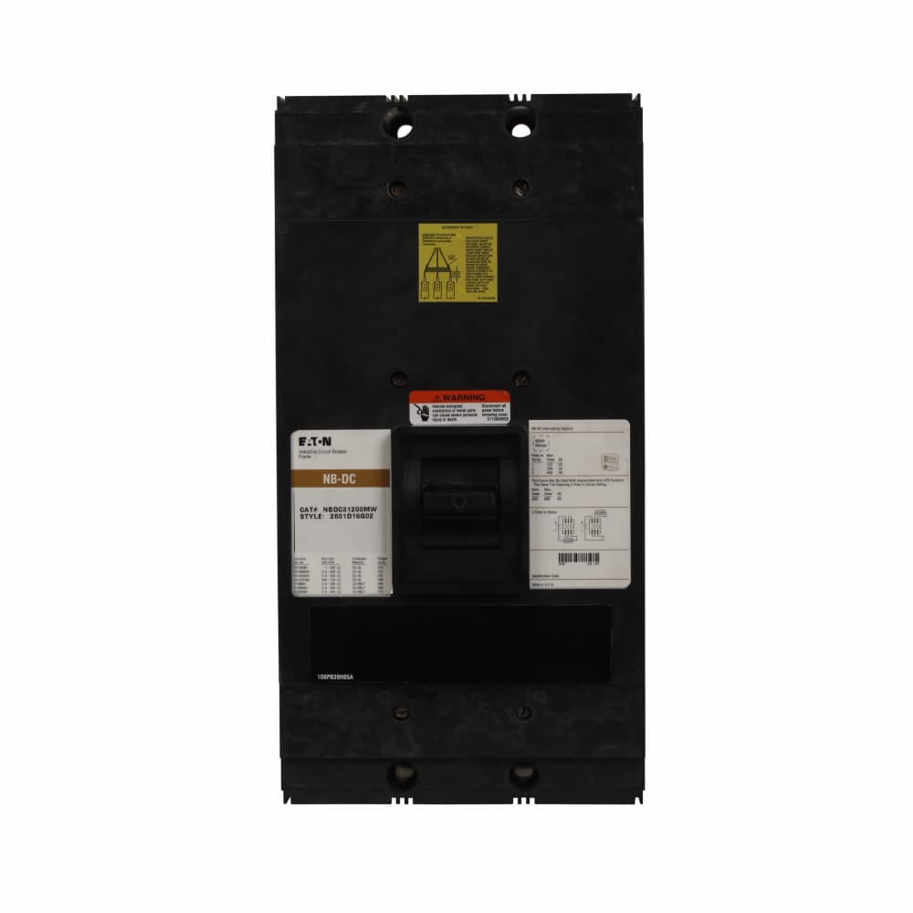 Eaton 83E9687 83E9687 Eaton - Eaton Navy and Marine complete molded case circuit breaker, NB, Magnetic only trip type, Three-pole, 1200A, 50 kAIC at 600 V, Line and load, Vdc, 1A-1B rear with right pigtail Eaton 83E9687 83E9687 Eaton - Eaton Navy and Marine complete molded case circuit breaker, NB, Magnetic only trip type, Three-pole, 1200A, 50 kAIC at 600 V, Line and load, Vdc, 1A-1B rear with right pigtail