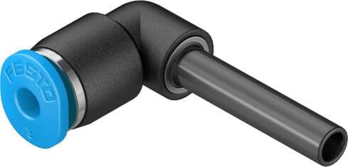 Festo 153349 push-in L-connector QSML-4H-3 with push-in sleeve. Size: Mini, Nominal size: 1,7 mm, Assembly position: Any, Container size: 10, Design structure: Push/pull principle Festo 153349 push-in L-connector QSML-4H-3 with push-in sleeve. Size: Mini, Nominal size: 1,7 mm, Assembly position: Any, Container size: 10, Design structure: Push/pull principle