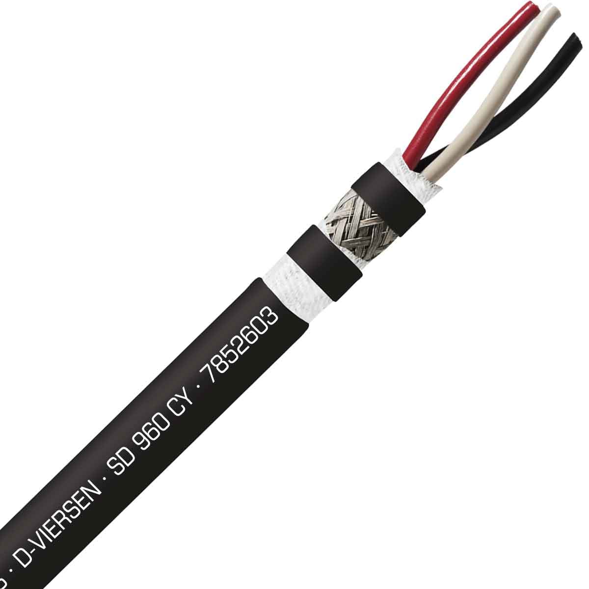 SAB 7852603 SD 960 CY - 26 AWG/3c, shielded oil resistant continuous flex PVC data cable, UL, CE, RoHS SAB 7852603 SD 960 CY - 26 AWG/3c, shielded oil resistant continuous flex PVC data cable, UL, CE, RoHS