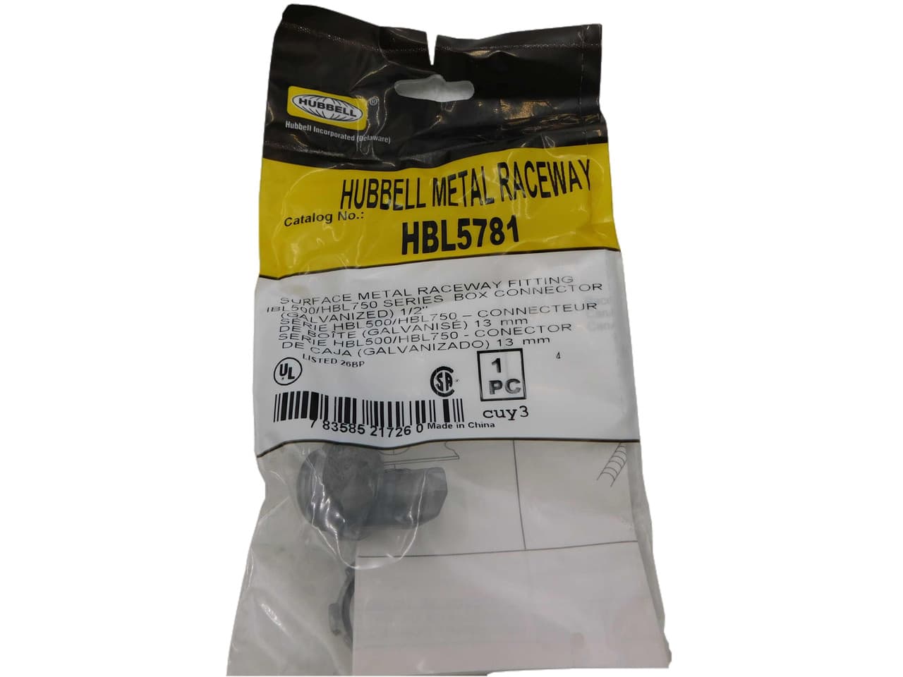 Hubbell HBL5781 0.75" x 1.24", 1/2" MPT, Galvanized, Steel Hubbell HBL5781 0.75" x 1.24", 1/2" MPT, Galvanized, Steel