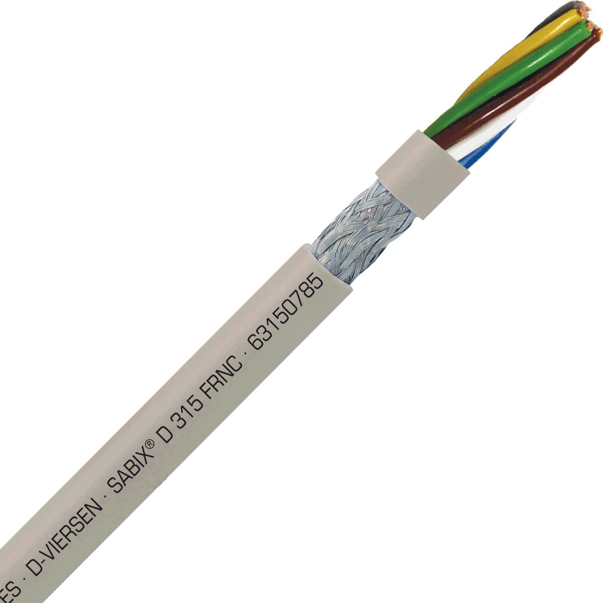 SAB 63150785 SABIX D 315 FRNC -16 AWG/7c, halogen-free flame retardant flexible SABIX data cable, CE, RoHS SAB 63150785 SABIX D 315 FRNC -16 AWG/7c, halogen-free flame retardant flexible SABIX data cable, CE, RoHS