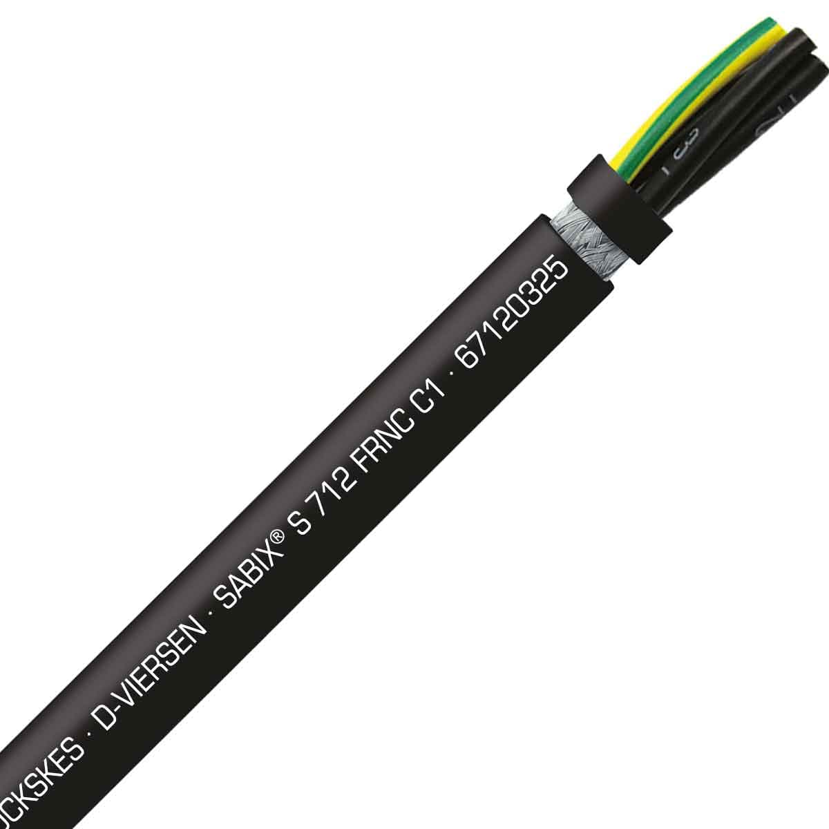 SAB 67120325 SABIX S 712 C FRNC C1 - 14 AWG/3c, shielded halogen-free flame retardant continuous flex control cable, CE, RoHS SAB 67120325 SABIX S 712 C FRNC C1 - 14 AWG/3c, shielded halogen-free flame retardant continuous flex control cable, CE, RoHS