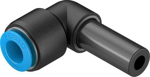 Festo 153064 push-in L-connector QSL-12H-10 with push-in sleeve. Size: Standard, Nominal size: 6,1 mm, Assembly position: Any, Container size: 10, Design structure: Push/pull principle Festo 153064 push-in L-connector QSL-12H-10 with push-in sleeve. Size: Standard, Nominal size: 6,1 mm, Assembly position: Any, Container size: 10, Design structure: Push/pull principle