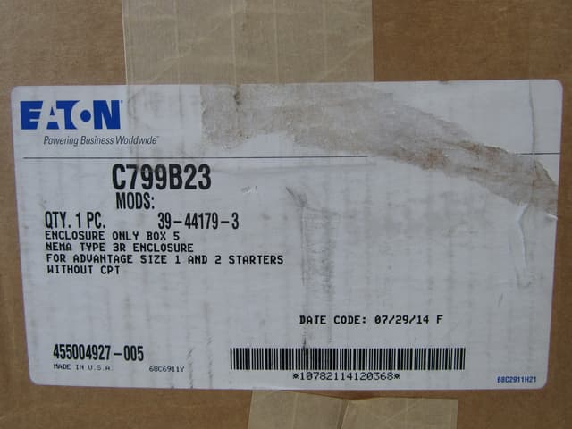 C799B23 Part Image. Manufactured by Eaton.