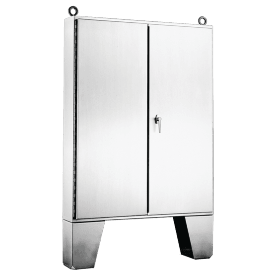 Hoffman A606012SSLP Two-Door Floor Stand, 3-Point Latch, Type 12, 60x60x12, SS 304 Hoffman A606012SSLP Two-Door Floor Stand, 3-Point Latch, Type 12, 60x60x12, SS 304