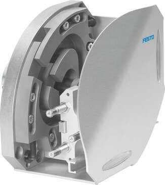 Festo 562564 handling module HSW-16-AP-SD-AW Pick and Place for repositioning parts at an angle of 90°, with protective cover and additional rest position. Working stroke: 20 - 35 mm, Size: 16, Max. linear stroke at 90° swivel angle: 175/175 mm, Maximum Z-stroke, wait Festo 562564 handling module HSW-16-AP-SD-AW Pick and Place for repositioning parts at an angle of 90°, with protective cover and additional rest position. Working stroke: 20 - 35 mm, Size: 16, Max. linear stroke at 90° swivel angle: 175/175 mm, Maximum Z-stroke, wait