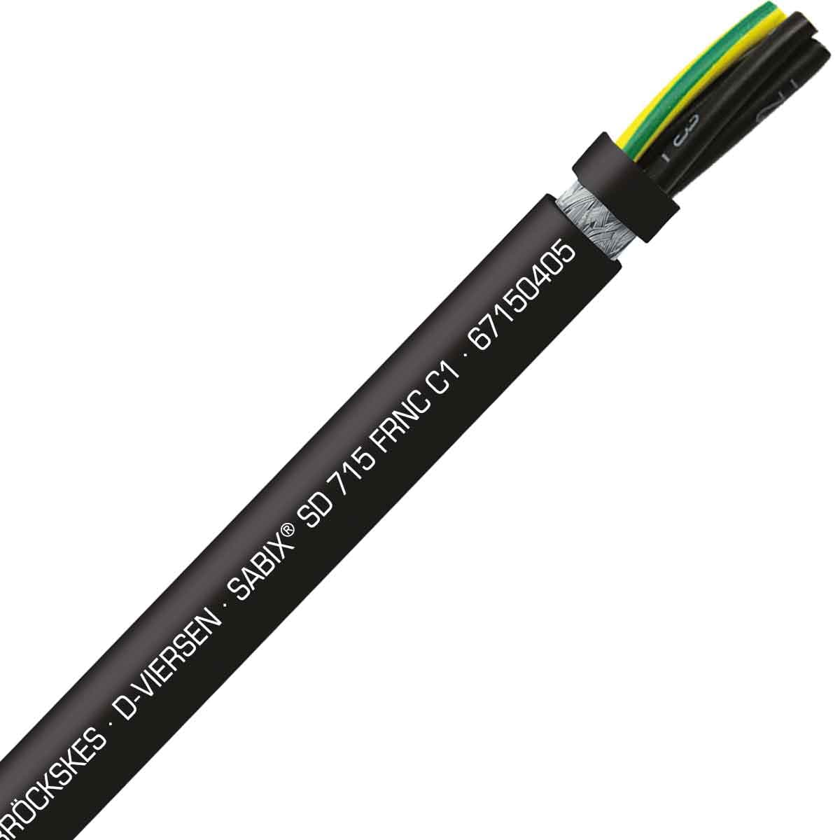 SAB 67150405 SABIX SD 715 C FRNC C1 - 20 AWG/4c, shielded halogen-free flame retardant continuous flex data cable, CE, RoHS SAB 67150405 SABIX SD 715 C FRNC C1 - 20 AWG/4c, shielded halogen-free flame retardant continuous flex data cable, CE, RoHS