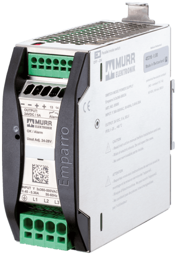Murr Elektronik 87690 87690 Murrelektronik - Emparro Power Supply 3-PHASE, IN: 360 - 500VAC OUT: 24-28V/5ADC Murr Elektronik 87690 87690 Murrelektronik - Emparro Power Supply 3-PHASE, IN: 360 - 500VAC OUT: 24-28V/5ADC