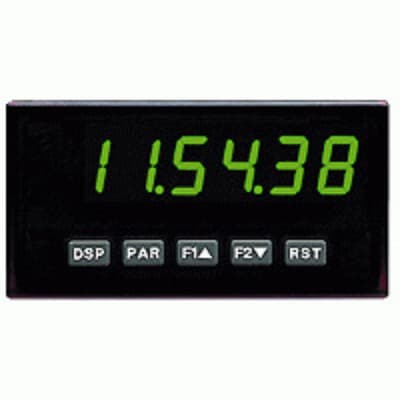 Red Lion PAXTM100 Red Lion PAXTM100 is a digital timer from the PAX series, designed with a 1/8 DIN (96x48mm) form factor and features 14.2mm green digits with communication capability. This timer offers a degree of protection rated at IP65 NEMA 4X, suitable for various industrial environments. It operates on a supply voltage range of 11-36Vdc, accommodating both 12Vdc and 24Vdc systems. Additionally, it is equipped with 3 x digital inputs (Sink/Source) for user input, enhancing its versatility in application. The dimensions of the PAXTM100 are specified as 1/8 DIN horizontal, measuring W96mm x H48mm (3.80" x 1.95"). Red Lion PAXTM100 Red Lion PAXTM100 is a digital timer from the PAX series, designed with a 1/8 DIN (96x48mm) form factor and features 14.2mm green digits with communication capability. This timer offers a degree of protection rated at IP65 NEMA 4X, suitable for various industrial environments. It operates on a supply voltage range of 11-36Vdc, accommodating both 12Vdc and 24Vdc systems. Additionally, it is equipped with 3 x digital inputs (Sink/Source) for user input, enhancing its versatility in application. The dimensions of the PAXTM100 are specified as 1/8 DIN horizontal, measuring W96mm x H48mm (3.80" x 1.95").