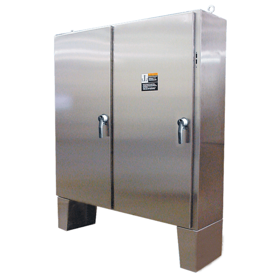 Hoffman A60X6112SSLPN4 Floor-Mount, Disconnect, 3pt Latch, Type 4X, 60x62x12, 2-Door, Right, SS 304 Hoffman A60X6112SSLPN4 Floor-Mount, Disconnect, 3pt Latch, Type 4X, 60x62x12, 2-Door, Right, SS 304