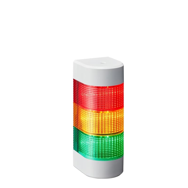 Patlite WME-302D-RYG 80mm profile 3-Tier wall mount LED signal tower, 24V DC, continuous only, ivory body. LED mod: red, amber, green Patlite WME-302D-RYG 80mm profile 3-Tier wall mount LED signal tower, 24V DC, continuous only, ivory body. LED mod: red, amber, green