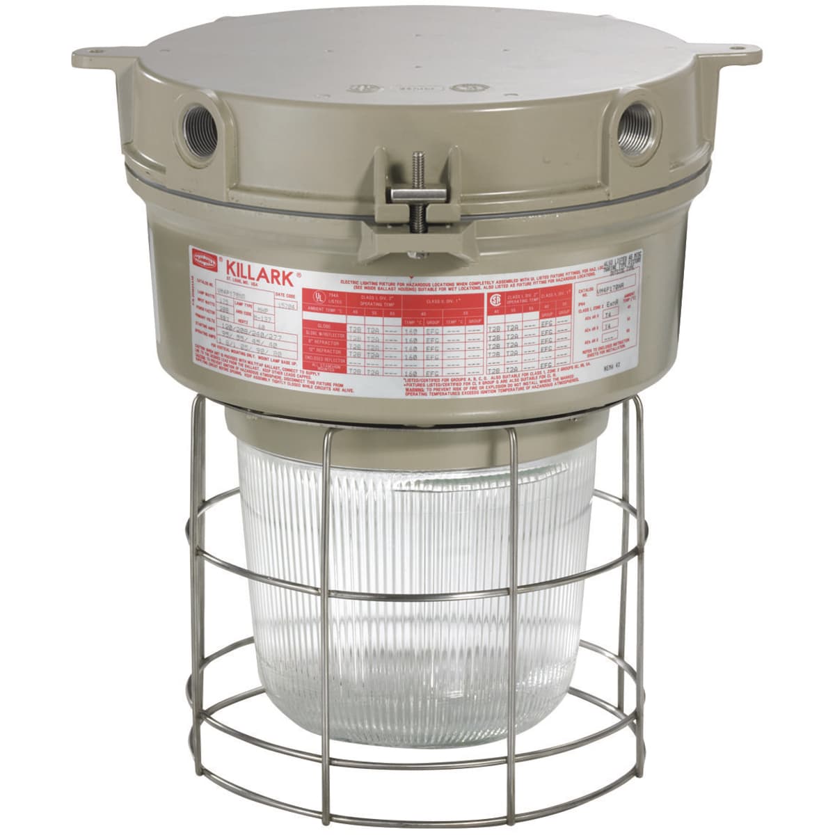 Hubbell VM4H075X2GLG VM4 Series - 70W Metal Halide 480V - 3/4" Ceiling Mount - Globe and Guard ; Ballast tank and splice box – corrosion resistant copper-free aluminum alloy with baked powder epoxy/polyester finish, electrostatically applied for complete, uniform corrosion p Hubbell VM4H075X2GLG VM4 Series - 70W Metal Halide 480V - 3/4" Ceiling Mount - Globe and Guard ; Ballast tank and splice box – corrosion resistant copper-free aluminum alloy with baked powder epoxy/polyester finish, electrostatically applied for complete, uniform corrosion p