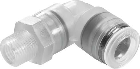 Festo 133055 push-in L-fitting NPQP-L-R18-Q8-FD-P10 Size: Standard, Nominal size: 4,7 mm, Container size: 10, Design structure: Push/pull principle, Temperature dependent operating pressure: -0,95 - 10 bar Festo 133055 push-in L-fitting NPQP-L-R18-Q8-FD-P10 Size: Standard, Nominal size: 4,7 mm, Container size: 10, Design structure: Push/pull principle, Temperature dependent operating pressure: -0,95 - 10 bar