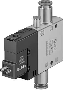 Festo 163853 solenoid valve CPE24-M3H-3GLS-QS-12 High component density Valve function: 3/2 closed, monostable, Type of actuation: electrical, Width: 24 mm, Standard nominal flow rate: 1650 l/min, Operating pressure: -0,9 - 10 bar Festo 163853 solenoid valve CPE24-M3H-3GLS-QS-12 High component density Valve function: 3/2 closed, monostable, Type of actuation: electrical, Width: 24 mm, Standard nominal flow rate: 1650 l/min, Operating pressure: -0,9 - 10 bar
