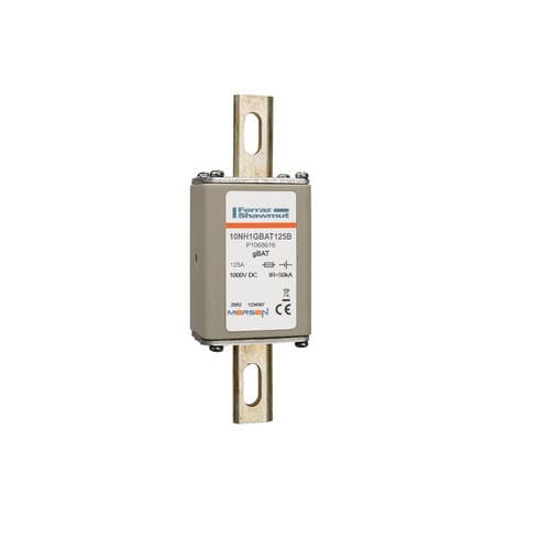Mersen P1068616 NH fuse-link gBAT, 1000VDC, size 1, 125A, for direct mounting Mersen P1068616 NH fuse-link gBAT, 1000VDC, size 1, 125A, for direct mounting