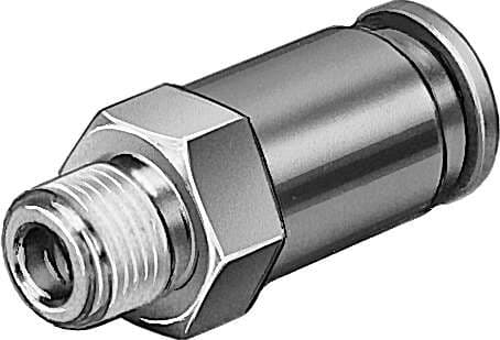 Festo 190853 non-return valve HA-1/4-QS-1/4-U Flow rate from the male thread to the QS plug connector. Valve function: Non-return function, Pneumatic connection, port 1: 1/4 NPT, Pneumatic connection, port 2: QS-1/4, Mounting type: Threaded, Standard nominal flow ra Festo 190853 non-return valve HA-1/4-QS-1/4-U Flow rate from the male thread to the QS plug connector. Valve function: Non-return function, Pneumatic connection, port 1: 1/4 NPT, Pneumatic connection, port 2: QS-1/4, Mounting type: Threaded, Standard nominal flow ra