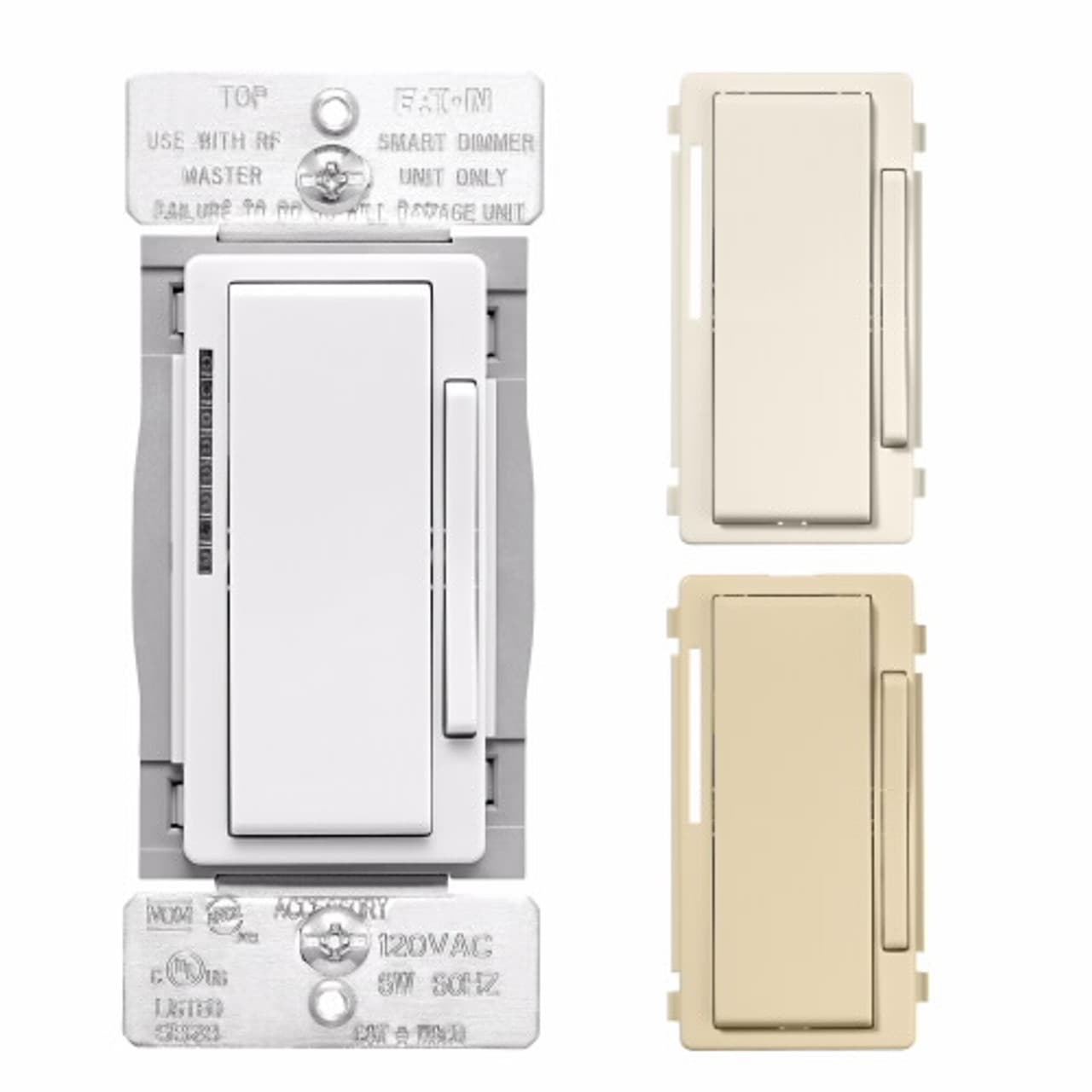 Eaton WACD-C2-SP-L WACD-C2-SP-L Eaton - Eaton Wi-Fi smart dimmer, Flush, 120V, Back and side wire, White, Ivory, and Light Almond, Single-pole, Three-way, 32°F to 104°F (0°C to 40°C), Single-phase, Multi-location, PC/PBT, WFD30, WiFi Eaton WACD-C2-SP-L WACD-C2-SP-L Eaton - Eaton Wi-Fi smart dimmer, Flush, 120V, Back and side wire, White, Ivory, and Light Almond, Single-pole, Three-way, 32°F to 104°F (0°C to 40°C), Single-phase, Multi-location, PC/PBT, WFD30, WiFi
