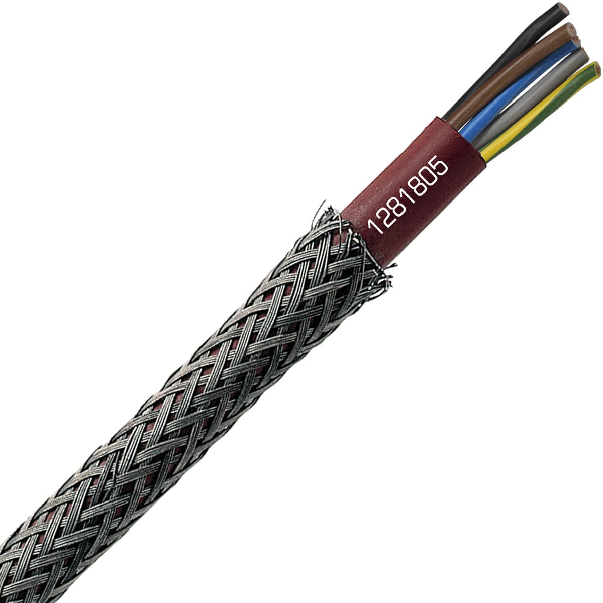 SAB 1281805 SC 600 HDTRS - 18 AWG/5c, high temperature steel wire shield silicone cable, UL CSA, CE, RoHS SAB 1281805 SC 600 HDTRS - 18 AWG/5c, high temperature steel wire shield silicone cable, UL CSA, CE, RoHS