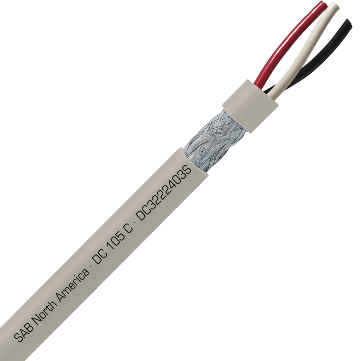 SAB DC3222403S DC 105 C - 24 AWG/3c, shielded flexible oil resistant data cable, UL, CSA, CE, RoHS SAB DC3222403S DC 105 C - 24 AWG/3c, shielded flexible oil resistant data cable, UL, CSA, CE, RoHS