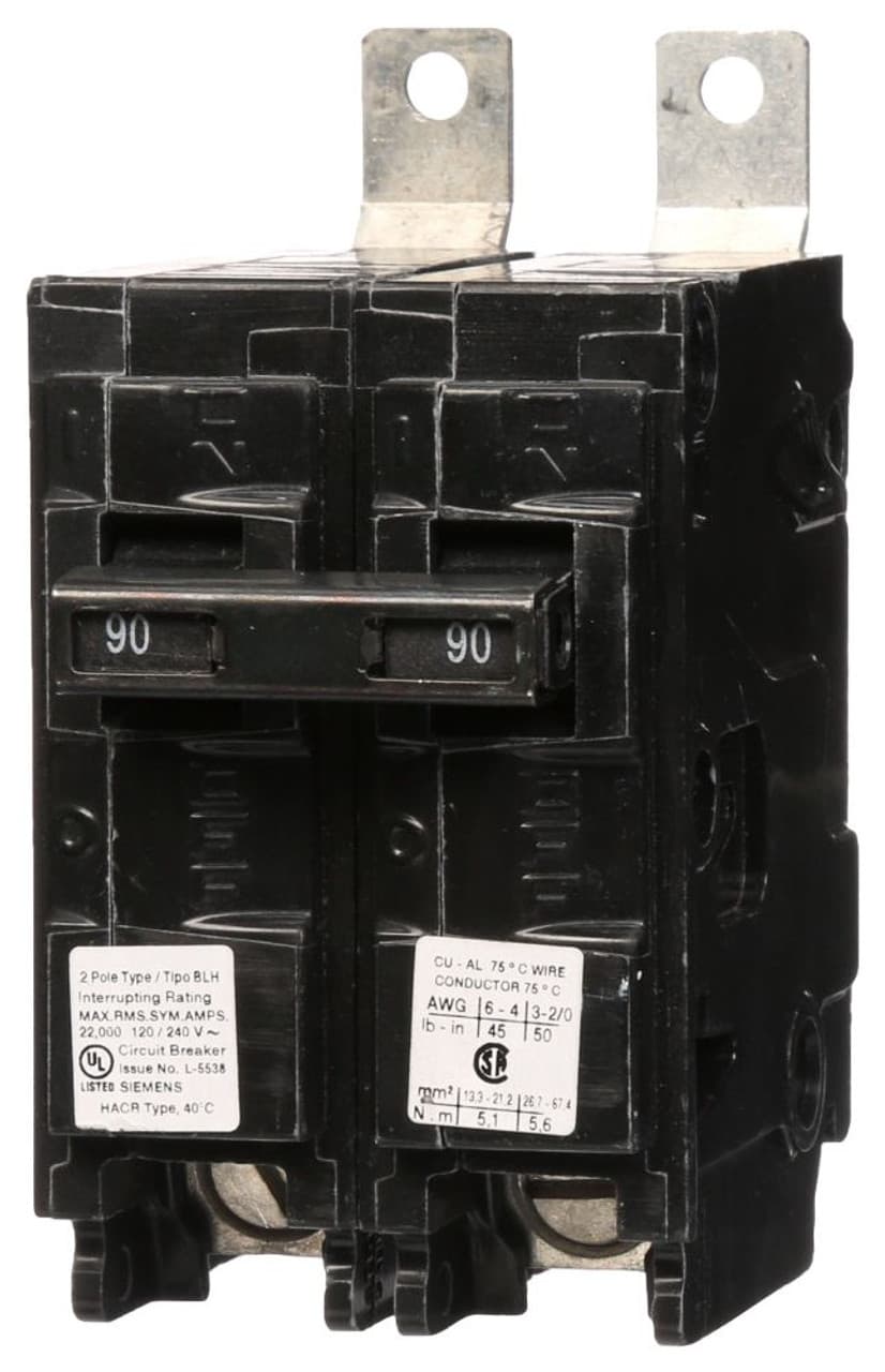 Siemens B290H Siemens B290H Miniature Circuit Breakers (MCBs) 2P 90A 120V Siemens B290H Siemens B290H Miniature Circuit Breakers (MCBs) 2P 90A 120V