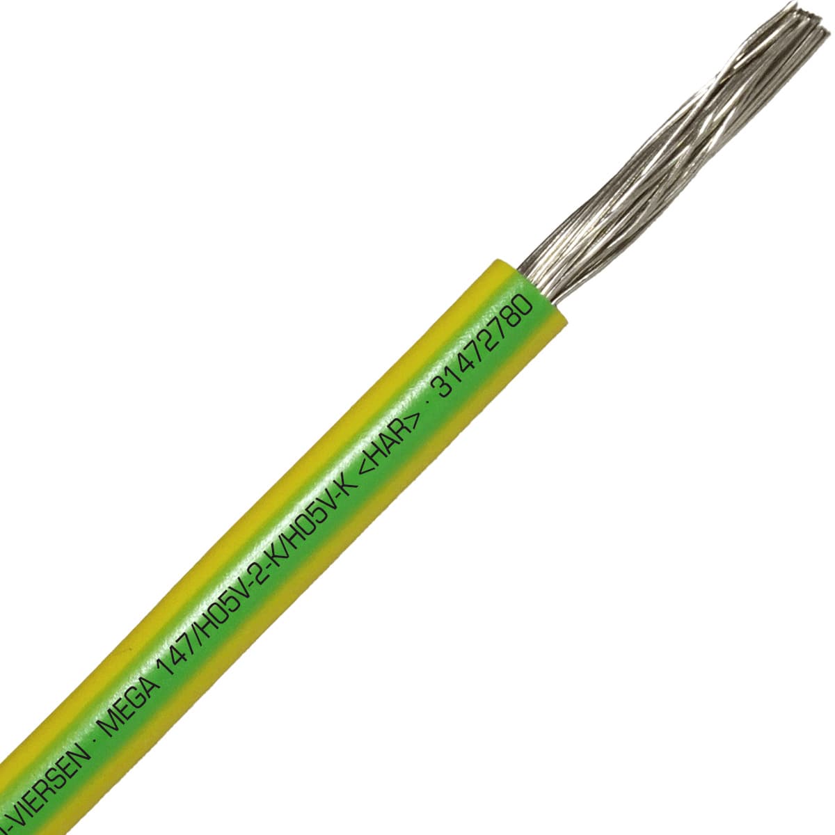 SAB 31472780 MEGA 147/H05V2-K/H05V-K (HAR/UL/CSA/CE) - 18 AWG hook-up wire, Green/Yellow SAB 31472780 MEGA 147/H05V2-K/H05V-K (HAR/UL/CSA/CE) - 18 AWG hook-up wire, Green/Yellow