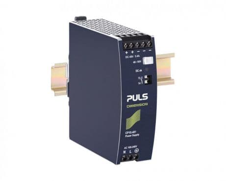 Puls CP10.481 PULS CP10.481 is a DIN rail mounting power supply unit with an aluminium housing designed for a wide range of industrial applications. It features a net width of 39 mm and operates within an ambient air temperature range of -25 to +70°C. The unit has a current consumption of 11A peak max. inrush at 230Vac input and 7A peak max. inrush at 120Vac input. Its efficiency rates are 0.955 at 230Vac input, 0.938 at 120Vac input, and 0.93 at 100Vac input. The dimensions of the CP10.481 are W39mm x H124mm x D117mm. It includes a time delay of 240-300ms for start-up and a rise time of 63ms under nominal input with a constant full current load and 0mF load capacitance, extending to 210ms with 5mF load capacitance. The unit is equipped with protection functions including output overvoltage protection and overload/short-circuit protection, and supports series/parallel operation for increased output voltages or power, as well as 1+1 redundancy with a redundancy module. It is resistant to back-feeding loads up to 63V. Power dissipation/losses are 12.3W at full output load with 230Vac input and 17.2W with 120Vac input. The output stage capacitance is 960 µF. Electrical durability is rated at various hours depending on the operating conditions, with a ripple of 50mVpp across 20Hz to 20MHz at 50Ω. This AC/DC power supply unit, part of the CP-series, includes ATEX approval, a 20% power reserve, and a DC-OK relay contact output. Connection is facilitated through screw-clamp connections. Supply voltage ranges from 88Vdc-180Vdc for DC and 85Vac-264Vac for AC, with specific turn-on and shutdown voltages. The rated current is 5.4A at 48Vdc with a derating above 60°C. It is suitable for single-phase (1AC) or DC networks, offering a rated power of 259W and an adjustable output voltage of 48Vdc-56Vdc. The hold time is 34ms at 120/230Vac input. Puls CP10.481 PULS CP10.481 is a DIN rail mounting power supply unit with an aluminium housing designed for a wide range of industrial applications. It features a net width of 39 mm and operates within an ambient air temperature range of -25 to +70°C. The unit has a current consumption of 11A peak max. inrush at 230Vac input and 7A peak max. inrush at 120Vac input. Its efficiency rates are 0.955 at 230Vac input, 0.938 at 120Vac input, and 0.93 at 100Vac input. The dimensions of the CP10.481 are W39mm x H124mm x D117mm. It includes a time delay of 240-300ms for start-up and a rise time of 63ms under nominal input with a constant full current load and 0mF load capacitance, extending to 210ms with 5mF load capacitance. The unit is equipped with protection functions including output overvoltage protection and overload/short-circuit protection, and supports series/parallel operation for increased output voltages or power, as well as 1+1 redundancy with a redundancy module. It is resistant to back-feeding loads up to 63V. Power dissipation/losses are 12.3W at full output load with 230Vac input and 17.2W with 120Vac input. The output stage capacitance is 960 µF. Electrical durability is rated at various hours depending on the operating conditions, with a ripple of 50mVpp across 20Hz to 20MHz at 50Ω. This AC/DC power supply unit, part of the CP-series, includes ATEX approval, a 20% power reserve, and a DC-OK relay contact output. Connection is facilitated through screw-clamp connections. Supply voltage ranges from 88Vdc-180Vdc for DC and 85Vac-264Vac for AC, with specific turn-on and shutdown voltages. The rated current is 5.4A at 48Vdc with a derating above 60°C. It is suitable for single-phase (1AC) or DC networks, offering a rated power of 259W and an adjustable output voltage of 48Vdc-56Vdc. The hold time is 34ms at 120/230Vac input.