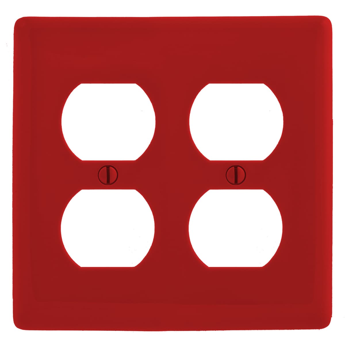 Hubbell NP82R Wallplates and Box Covers, Wallplate, Nylon, 2-Gang, 2) Duplex, Red ; Reinforcement ribs for extra strength ; Captive screw feature holds mounting screw in place ; High-impact, self-extinguishing nylon material ; Standard Size is 1/8" larger to give you Hubbell NP82R Wallplates and Box Covers, Wallplate, Nylon, 2-Gang, 2) Duplex, Red ; Reinforcement ribs for extra strength ; Captive screw feature holds mounting screw in place ; High-impact, self-extinguishing nylon material ; Standard Size is 1/8" larger to give you