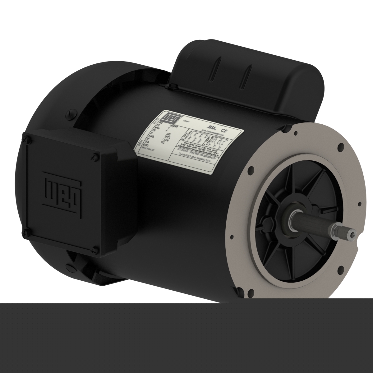 WEG 10807664 Centrifugal Pump Start Capacitor 0.33 HP 2P B56J 1Ph 115/208-230 V 60 Hz IC411 - TEFC - Footless WEG 10807664 Centrifugal Pump Start Capacitor 0.33 HP 2P B56J 1Ph 115/208-230 V 60 Hz IC411 - TEFC - Footless