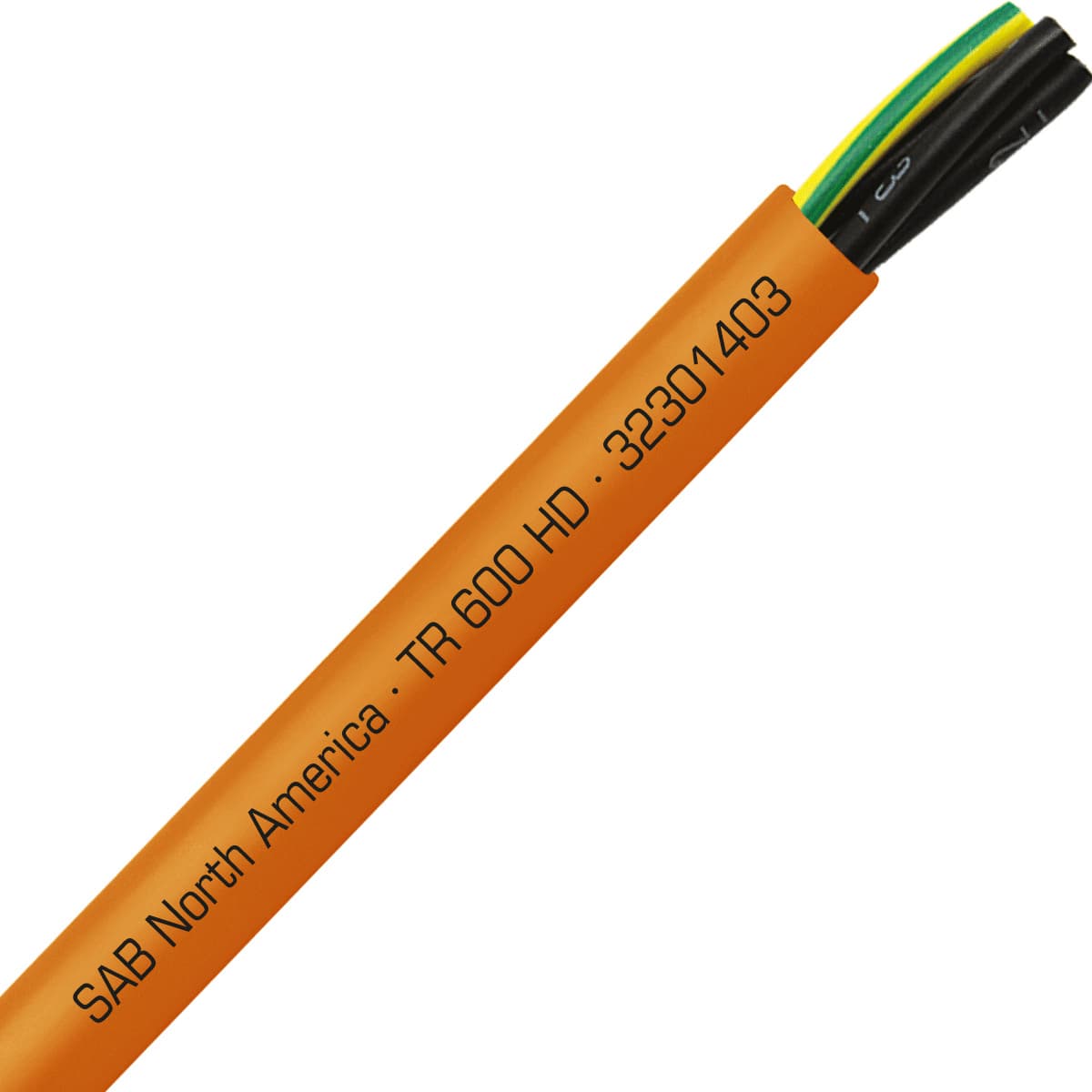 SAB 32301403 TR 600 HD - 14 AWG/3c, oil resistant heavy duty flexible exposed run orange TPE tray cable, UL, CSA, CE, RoHS SAB 32301403 TR 600 HD - 14 AWG/3c, oil resistant heavy duty flexible exposed run orange TPE tray cable, UL, CSA, CE, RoHS