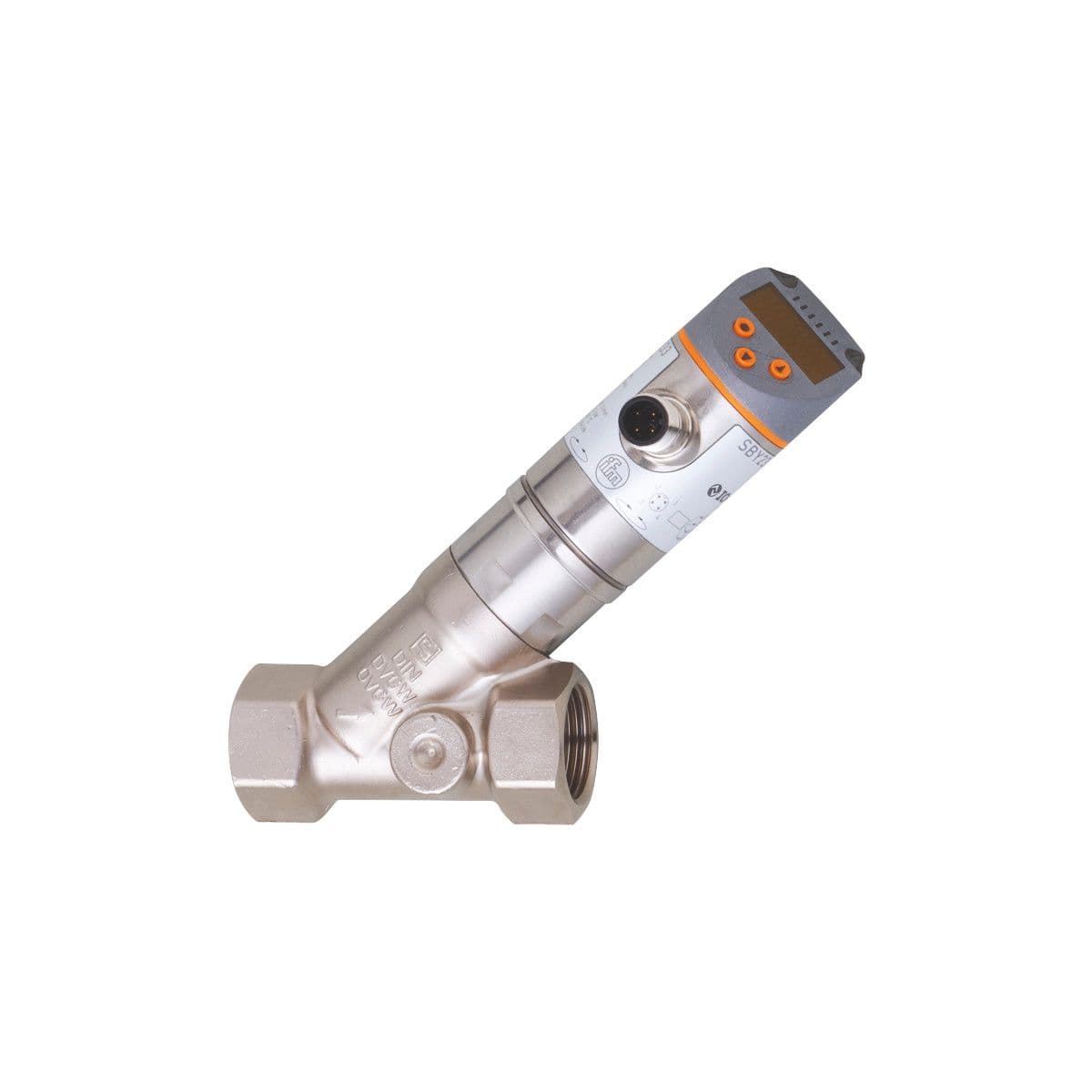ifm Electronic SBN234 Flow meter with fast response and display, Precise detection of flow in pipes, Number of inputs and outputs: Number of digital outputs: 2; Number of analog outputs: 1, Measuring range: 10...600 gph 0.2...10 gpm, Process connection: threaded connection 3/4 ifm Electronic SBN234 Flow meter with fast response and display, Precise detection of flow in pipes, Number of inputs and outputs: Number of digital outputs: 2; Number of analog outputs: 1, Measuring range: 10...600 gph 0.2...10 gpm, Process connection: threaded connection 3/4