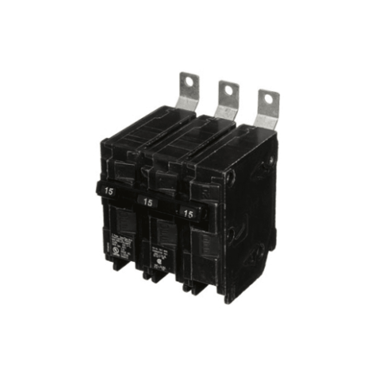 Siemens B315 240 VAC, 15 A, 10 kA, 3-Pole, Bolt-On Mount, Molded Case, Branch, Common Trip, Panelboard Circuit Breaker Siemens B315 240 VAC, 15 A, 10 kA, 3-Pole, Bolt-On Mount, Molded Case, Branch, Common Trip, Panelboard Circuit Breaker