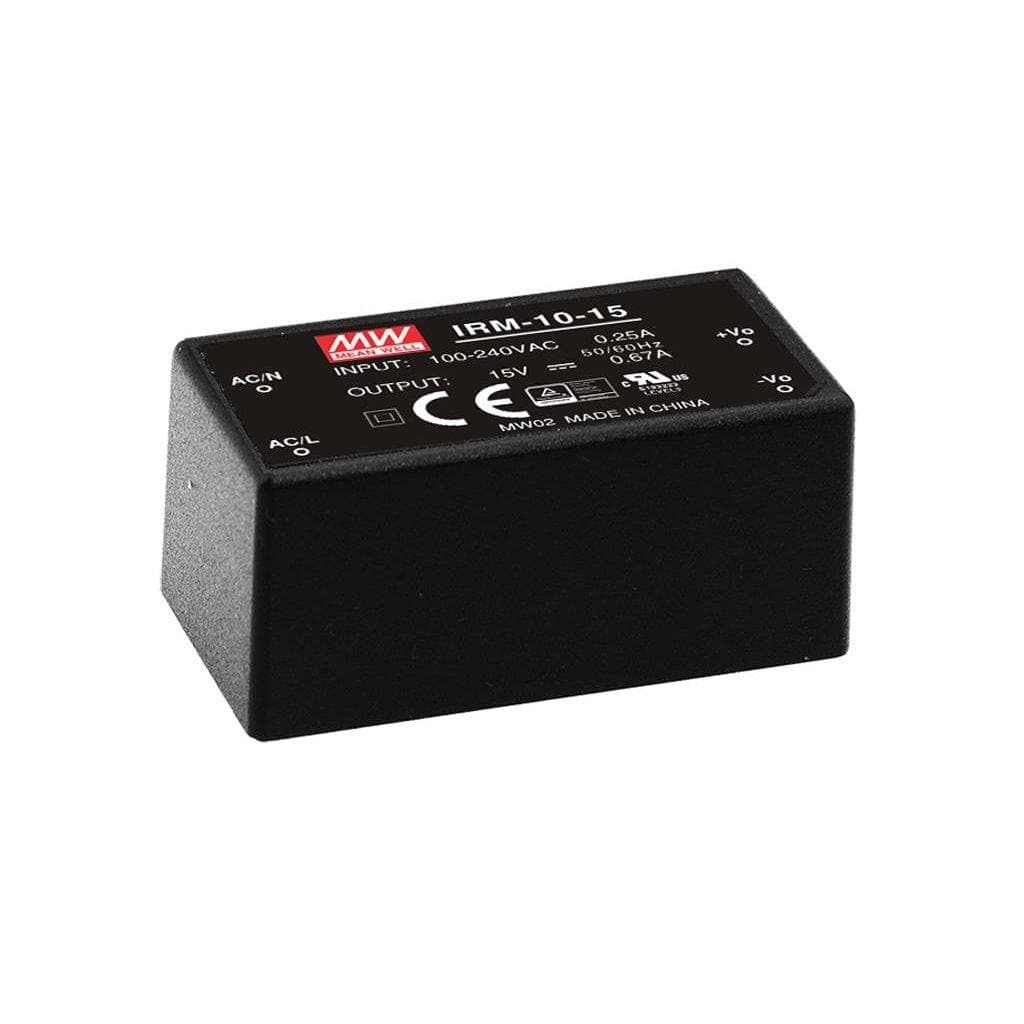MEAN WELL IRM-10-5 AC-DC Single output Encapsulated power supply; Input 85-264Vac; Output 5Vdc at 2.0A; PCB mount; miniature size MEAN WELL IRM-10-5 AC-DC Single output Encapsulated power supply; Input 85-264Vac; Output 5Vdc at 2.0A; PCB mount; miniature size