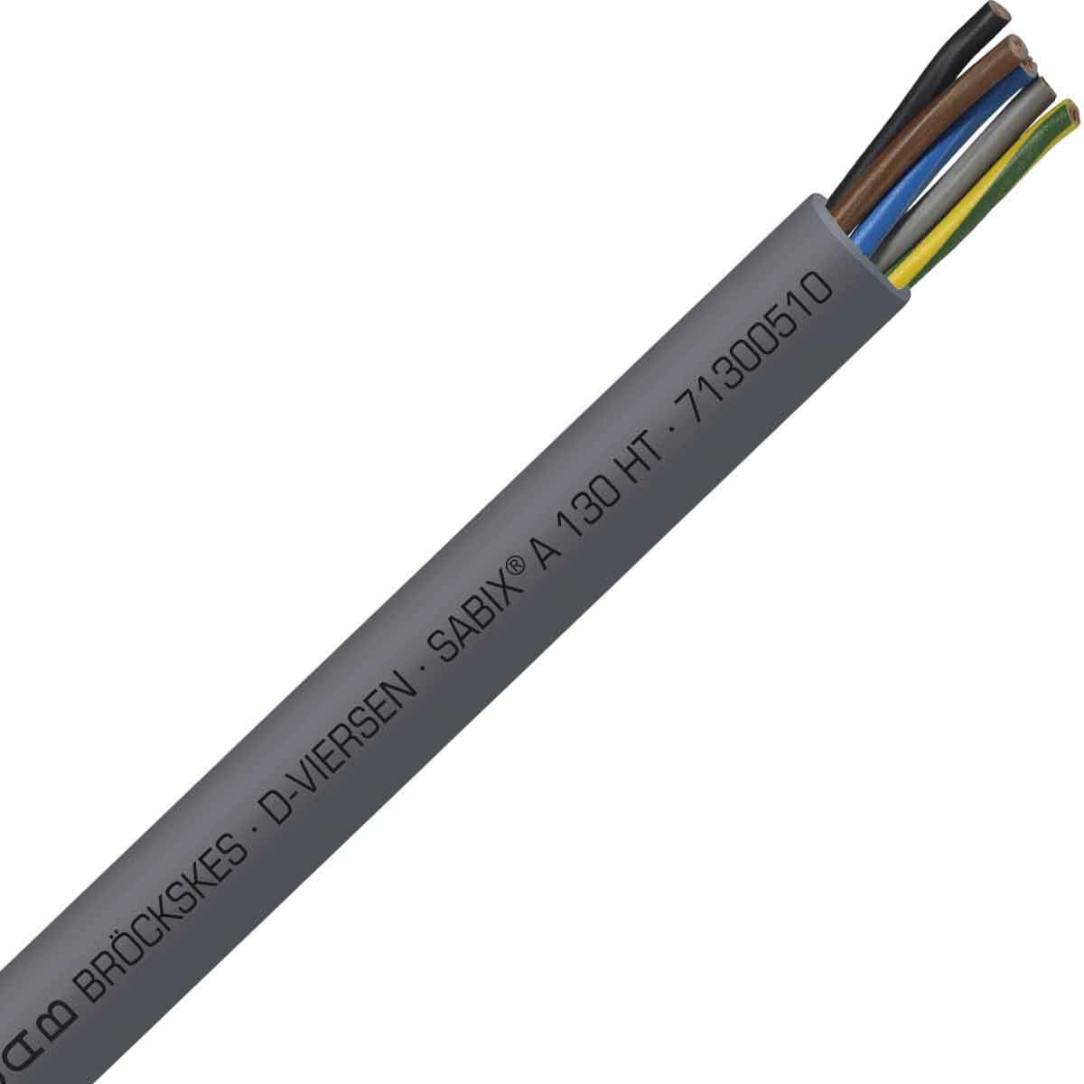 SAB 71300510 SABIX A 130 HT - 16 AWG/5c, high temperature SABIX halogen-free control cable, CE, RoHS SAB 71300510 SABIX A 130 HT - 16 AWG/5c, high temperature SABIX halogen-free control cable, CE, RoHS
