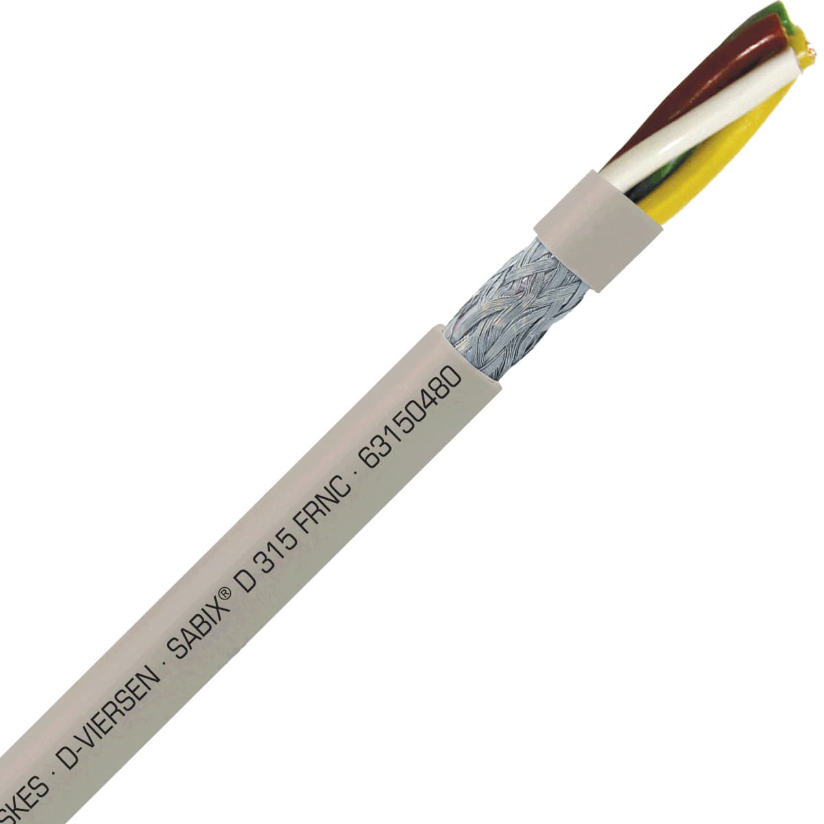 SAB 63150480 SABIX D 315 FRNC -18 AWG/4c, halogen-free flame retardant flexible SABIX data cable, CE, RoHS SAB 63150480 SABIX D 315 FRNC -18 AWG/4c, halogen-free flame retardant flexible SABIX data cable, CE, RoHS