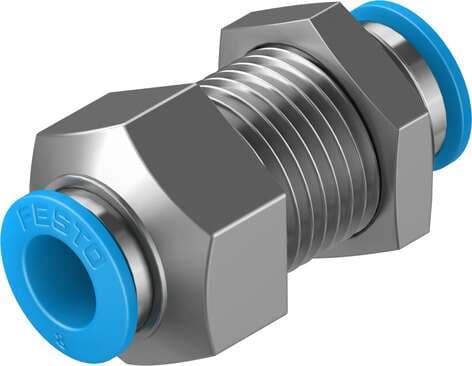 Festo 130642 push-in bulkhead connector QSS-8-F Size: Standard, Nominal size: 5,5 mm, Assembly position: Any, Container size: 10, Design structure: Push/pull principle Festo 130642 push-in bulkhead connector QSS-8-F Size: Standard, Nominal size: 5,5 mm, Assembly position: Any, Container size: 10, Design structure: Push/pull principle