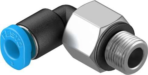 Festo 133031 push-in L-fitting QSML-M5-2 360° orientable, male thread with external hexagon. Size: Mini, Nominal size: 0,9 mm, Type of seal on screw-in stud: Sealing ring, Assembly position: Any, Container size: 10 Festo 133031 push-in L-fitting QSML-M5-2 360° orientable, male thread with external hexagon. Size: Mini, Nominal size: 0,9 mm, Type of seal on screw-in stud: Sealing ring, Assembly position: Any, Container size: 10