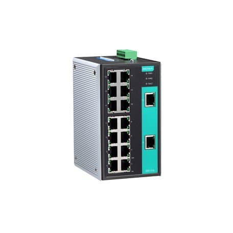 Moxa EDS-316 Unmanaged Ethernet switch with 16 10/100BaseT(X) ports, relay output warning, -10 to 60°C operating temperature Moxa EDS-316 Unmanaged Ethernet switch with 16 10/100BaseT(X) ports, relay output warning, -10 to 60°C operating temperature