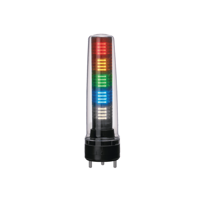Patlite LS7-502DWH-RYGBC 70mm, 5-tier Signal Tower. Dark gray, direct mount body with flying leads. Red, Amber, Green, Blue, White LED Patlite LS7-502DWH-RYGBC 70mm, 5-tier Signal Tower. Dark gray, direct mount body with flying leads. Red, Amber, Green, Blue, White LED
