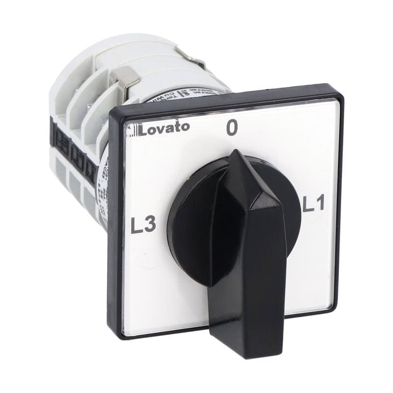 Lovato Electric 7GN2098U 7GN2098U Lovato - Rotary cam switch 7GN series, ammeter switch 20A, for front mounting with black handle, front plate 48X48mm Lovato Electric 7GN2098U 7GN2098U Lovato - Rotary cam switch 7GN series, ammeter switch 20A, for front mounting with black handle, front plate 48X48mm