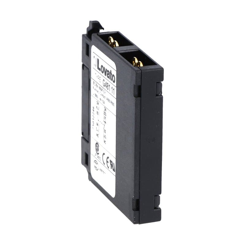Lovato Electric 11G48111 11G48111 Lovato - Auxiliary contact for front lateral mounting. Faston terminals, for BF... series contactors, 1NO+1NC Lovato Electric 11G48111 11G48111 Lovato - Auxiliary contact for front lateral mounting. Faston terminals, for BF... series contactors, 1NO+1NC