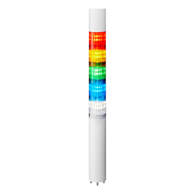 Patlite LR4-5M2WJBW-RYGBC 40mm, 5-tier Signal Tower, 100-240V AC, Direct Mount with Cable, Flashing/Buzzer, Off-white Body, Red, Amber, Green, Blue and White LED Modules Patlite LR4-5M2WJBW-RYGBC 40mm, 5-tier Signal Tower, 100-240V AC, Direct Mount with Cable, Flashing/Buzzer, Off-white Body, Red, Amber, Green, Blue and White LED Modules