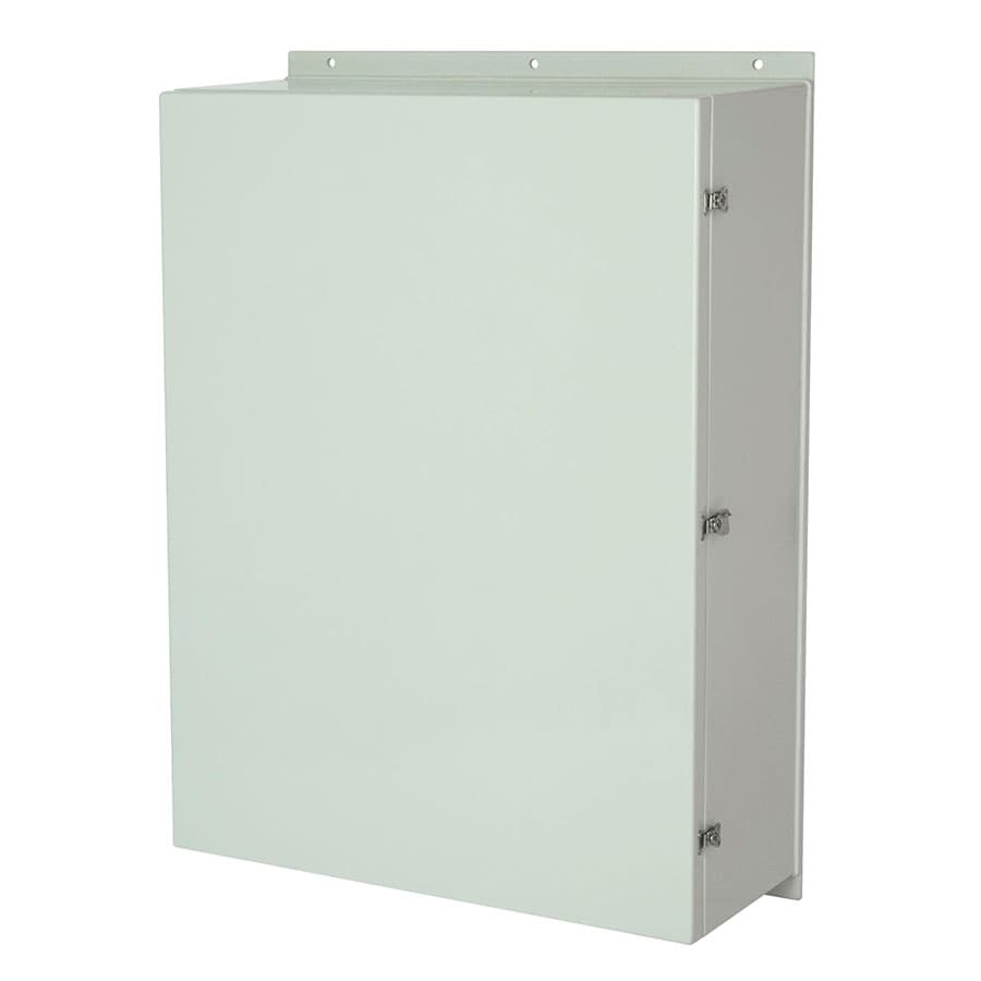 Allied Moulded Products AM483616L 48"x36"x16" Empire Series fiberglass wall mount enclosure assembly with hinged cover and stainless-steel snap latches Allied Moulded Products AM483616L 48"x36"x16" Empire Series fiberglass wall mount enclosure assembly with hinged cover and stainless-steel snap latches