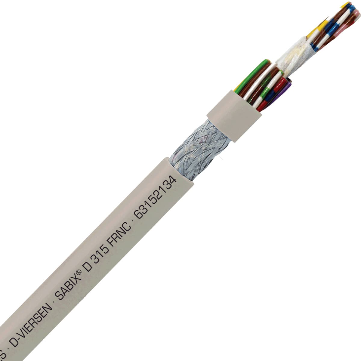 SAB 63152134 SABIX D 315 FRNC -22 AWG/21c, halogen-free flame retardant flexible SABIX data cable, CE, RoHS SAB 63152134 SABIX D 315 FRNC -22 AWG/21c, halogen-free flame retardant flexible SABIX data cable, CE, RoHS