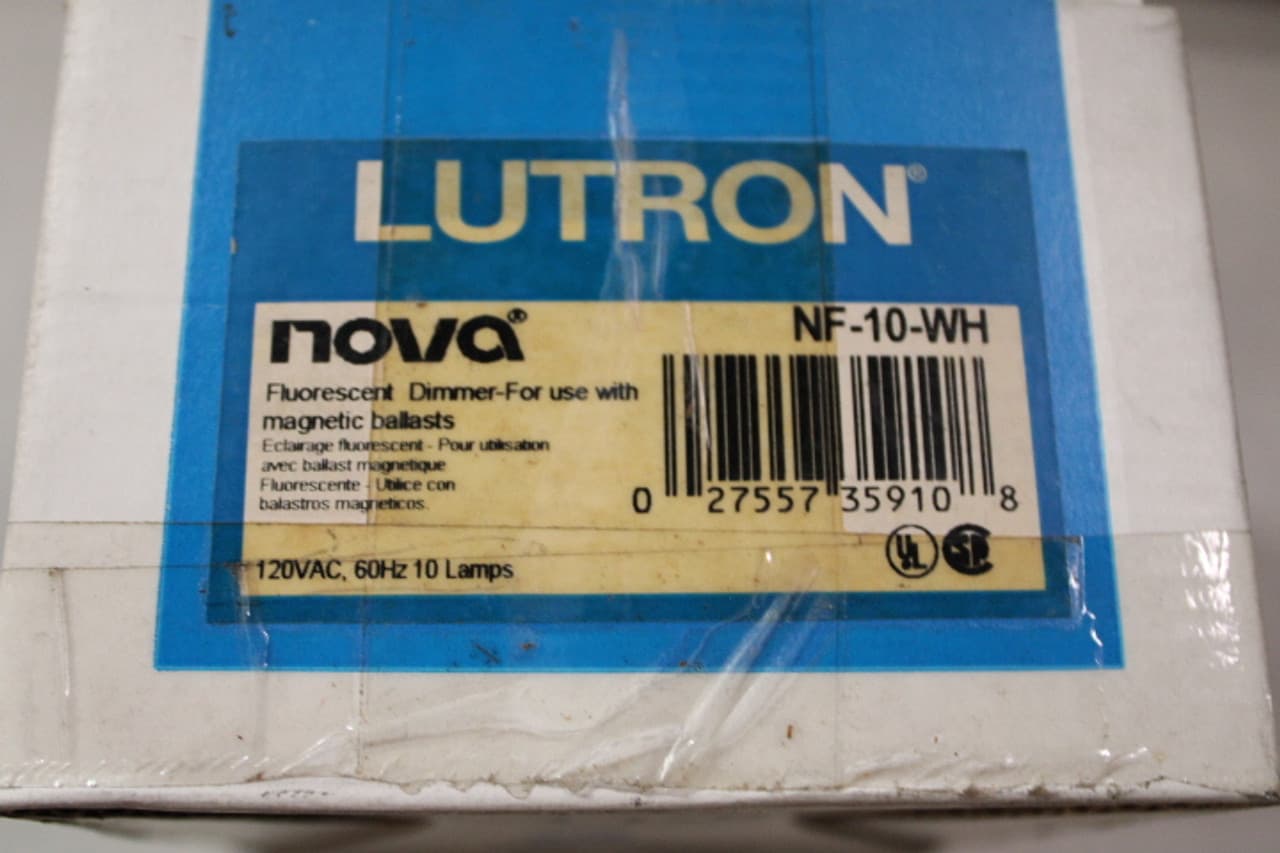 Lutron NF-10-WH Lutron NF-10-WH Light and Dimmer Switches EA Lutron NF-10-WH Lutron NF-10-WH Light and Dimmer Switches EA