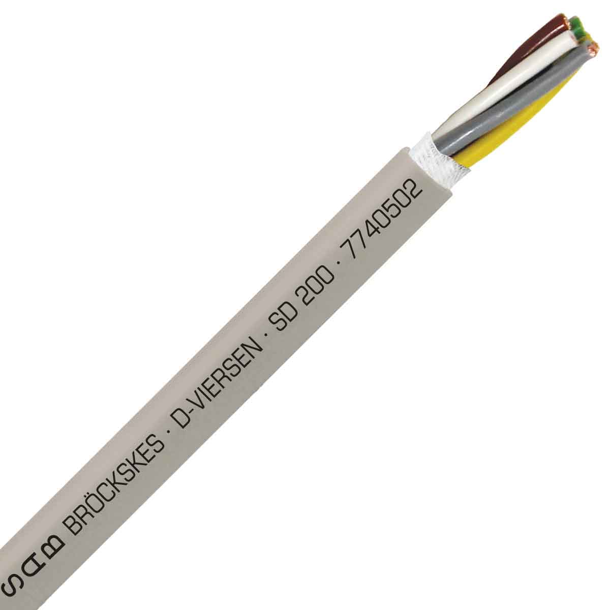 SAB 7740502 SD 200 - 24 AWG/5c, halogen free continuous flex oil resistant data & control cable, CE, RoHS SAB 7740502 SD 200 - 24 AWG/5c, halogen free continuous flex oil resistant data & control cable, CE, RoHS