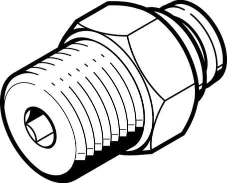 Festo 533269 push-in fitting QB-10-32-UNF-1/4-U male thread with external hexagon. Size: Standard, Nominal size: 0,098 ", Type of seal on screw-in stud: Sealing ring, Assembly position: Any, Design structure: Push/pull principle Festo 533269 push-in fitting QB-10-32-UNF-1/4-U male thread with external hexagon. Size: Standard, Nominal size: 0,098 ", Type of seal on screw-in stud: Sealing ring, Assembly position: Any, Design structure: Push/pull principle