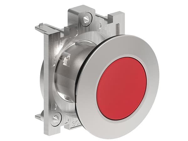 Lovato Electric LPFB104 LPFB104 Lovato - Pushbutton actuator, spring return dia: 30mm Platinum series flat metal, flush, red Lovato Electric LPFB104 LPFB104 Lovato - Pushbutton actuator, spring return dia: 30mm Platinum series flat metal, flush, red